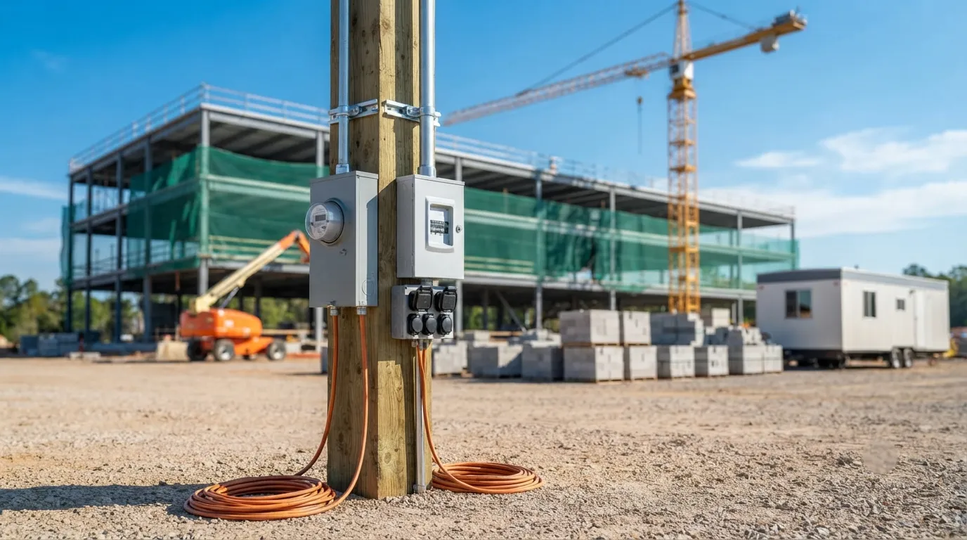 Temporary Power Pole in Mountain View, CA